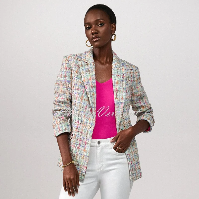 Joseph Ribkoff Textured Blazer Jacket - Style 241927 Hooded Jacket Caped Jacket Shawl Collar Jacket Joseph Ribkoff Textured Blazer Jacket - Style 241927 Hooded Jacket Caped Jacket Shawl Collar Jacket
