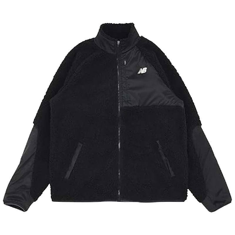New Balance - Women's Speed Sherpa Jacket (WJ33285 BK) Faux Fur Jacket Real Fur Jacket Shearling Jacket New Balance - Women's Speed Sherpa Jacket (WJ33285 BK) Faux Fur Jacket Real Fur Jacket Shearling Jacket