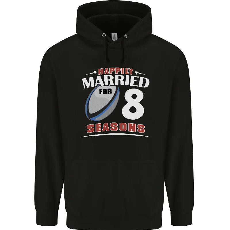 8 Year Wedding Anniversary 8th Rugby Mens 80% Cotton Hoodie Hoodie with Cropped Fit Short Trendy 8 Year Wedding Anniversary 8th Rugby Mens 80% Cotton Hoodie Hoodie with Cropped Fit Short Trendy