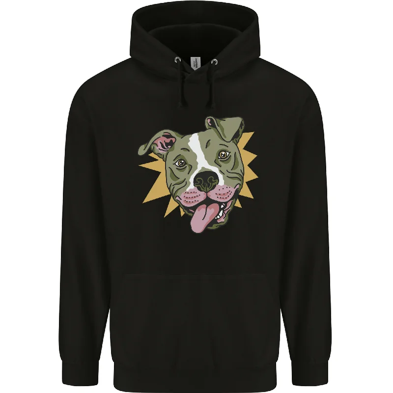 A Yampy Pitbull Dog Mens 80% Cotton Hoodie