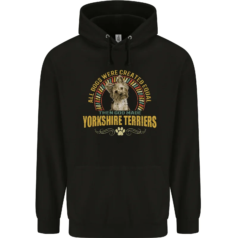 A Yorkshire Terrier Dog Mens 80% Cotton Hoodie