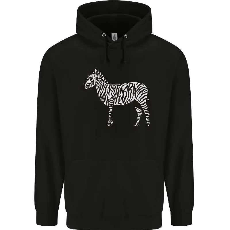 A Zebra Mens 80% Cotton Hoodie