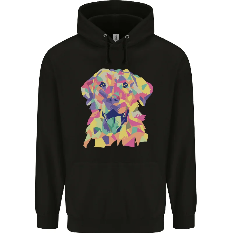 Abstract Labrador Dog Mens 80% Cotton Hoodie