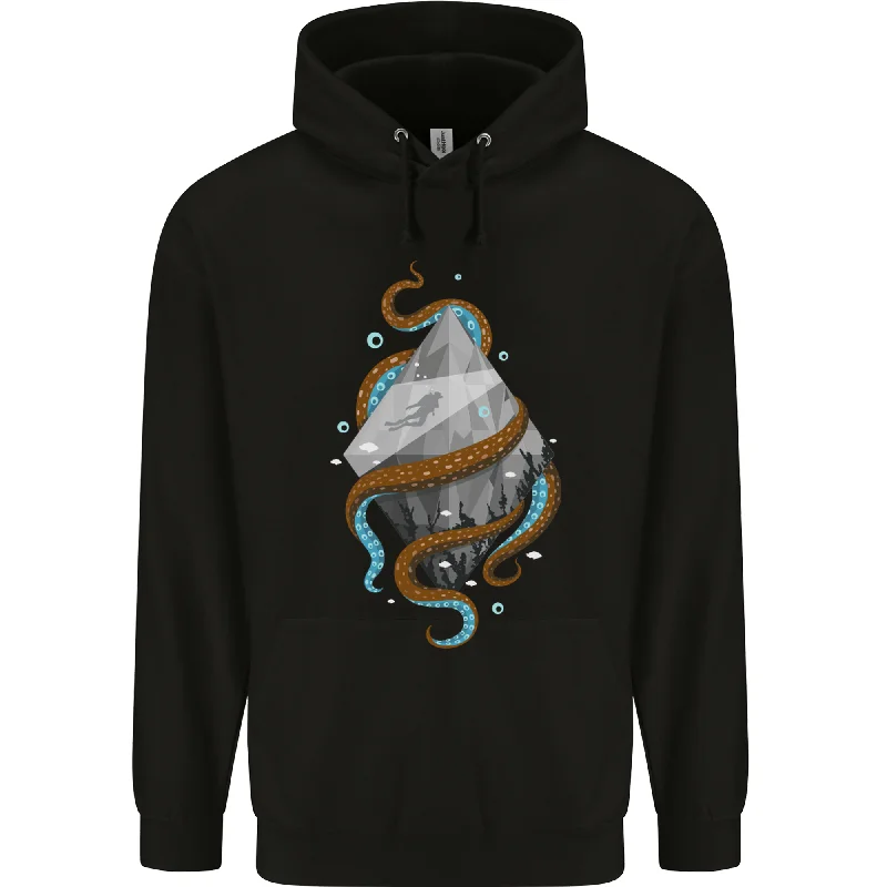 Abstract Scuba Diver Diving Dive Mens 80% Cotton Hoodie