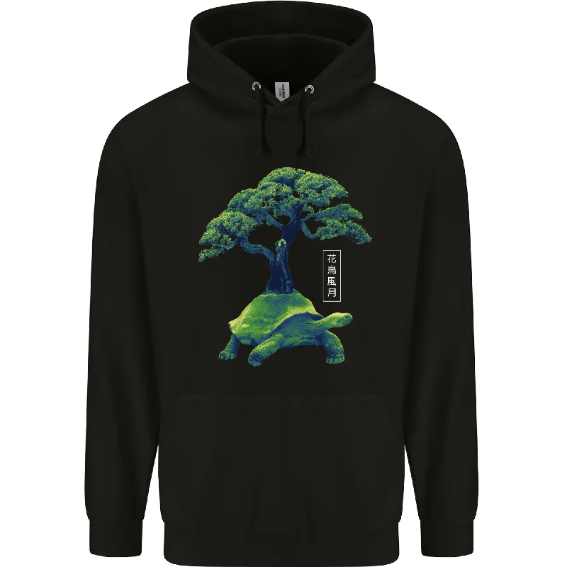 Abstract Tortoise Tree Mens 80% Cotton Hoodie