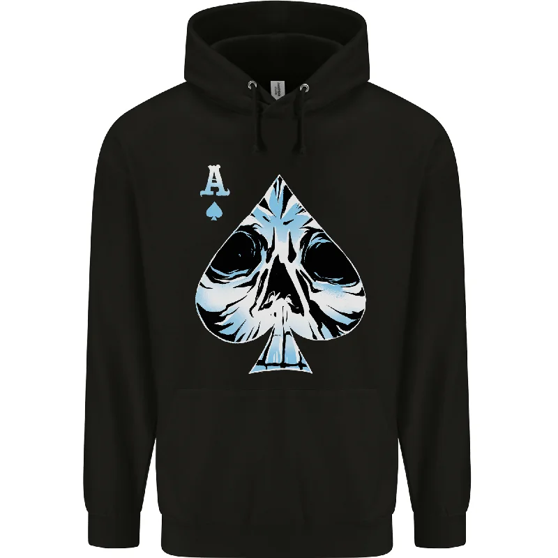 Ace of Spades Skull Mens 80% Cotton Hoodie