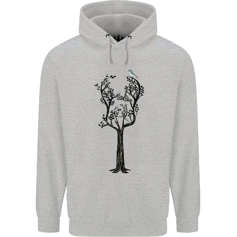 Acoustic Guitar Tree Guitarist Music Band Mens 80% Cotton Hoodie