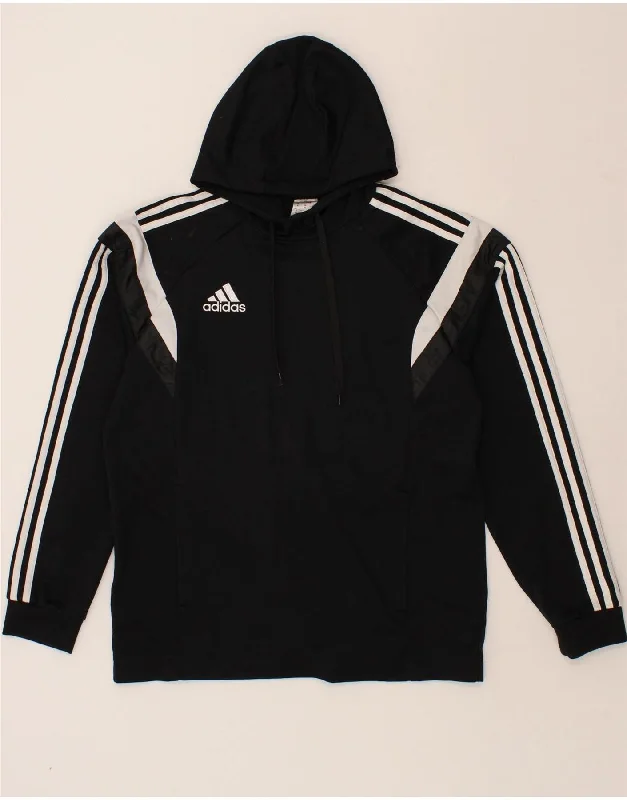 ADIDAS Mens Hoodie Jumper Medium Black Polyester