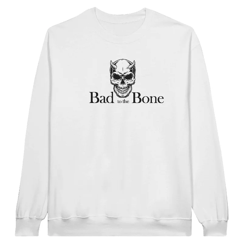 Bad to the Bone Unisex Crewneck Sweatshirt Hoodie with Double Zipper Versatile Adjustable Bad to the Bone Unisex Crewneck Sweatshirt Hoodie with Double Zipper Versatile Adjustable