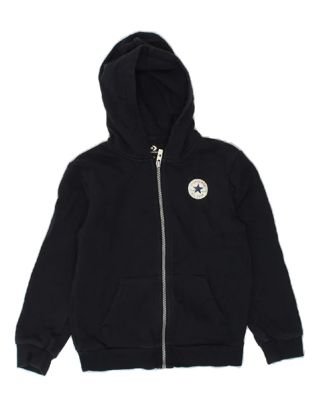CONVERSE Boys Zip Hoodie Sweater 6-7 Years Large Navy Blue Cotton Hoodie with Lace Feminine Delicate CONVERSE Boys Zip Hoodie Sweater 6-7 Years Large Navy Blue Cotton Hoodie with Lace Feminine Delicate