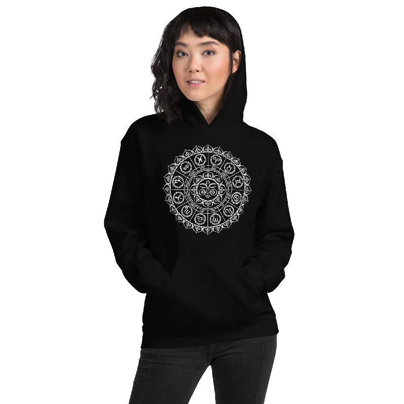 Cosmic Zodiac Signs Astrology Sun Wheel Unisex Hoodie Sweatshirt Hoodie with Lining Warm Insulated Cosmic Zodiac Signs Astrology Sun Wheel Unisex Hoodie Sweatshirt Hoodie with Lining Warm Insulated