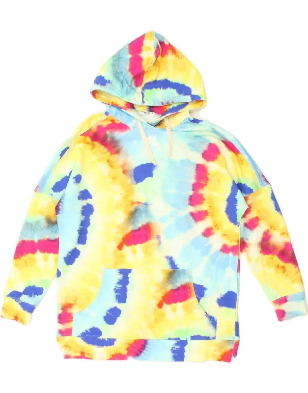 EYWASOULS Mens Hoodie Jumper XS Multicoloured Tie Dye Cotton Hoodie with Slit Hem Functional Movement EYWASOULS Mens Hoodie Jumper XS Multicoloured Tie Dye Cotton Hoodie with Slit Hem Functional Movement