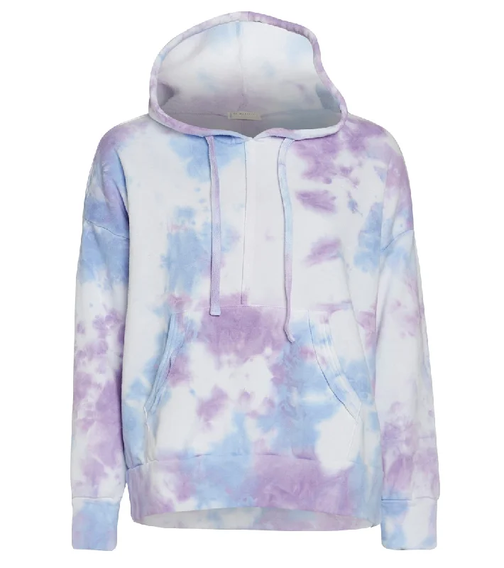 Free People Work It Out Tie Dye Hoodie Purple Combo