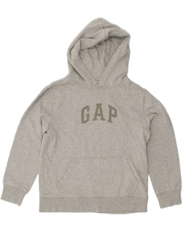 GAP Boys Graphic Hoodie Jumper 13-14 Years XL Grey Cotton Hoodie with Cropped Fit Short Trendy GAP Boys Graphic Hoodie Jumper 13-14 Years XL Grey Cotton Hoodie with Cropped Fit Short Trendy