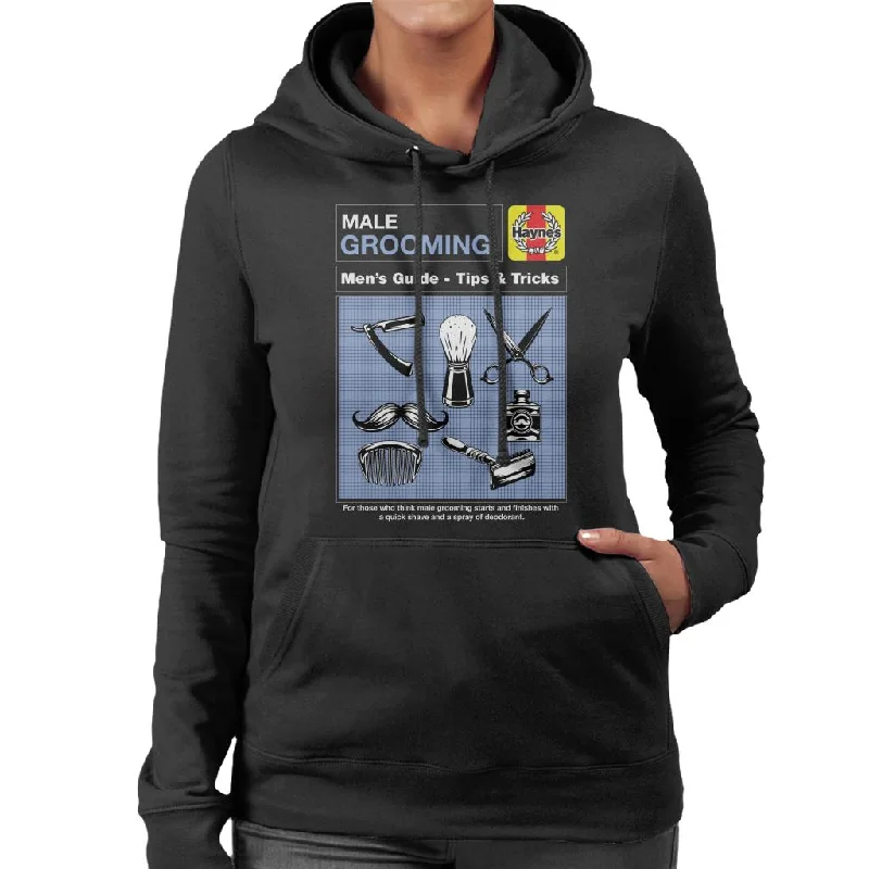 Haynes Male Grooming Tips And Tricks Women's Hooded Sweatshirt Hoodie with Thumb Holes Functional Cozy Haynes Male Grooming Tips And Tricks Women's Hooded Sweatshirt Hoodie with Thumb Holes Functional Cozy