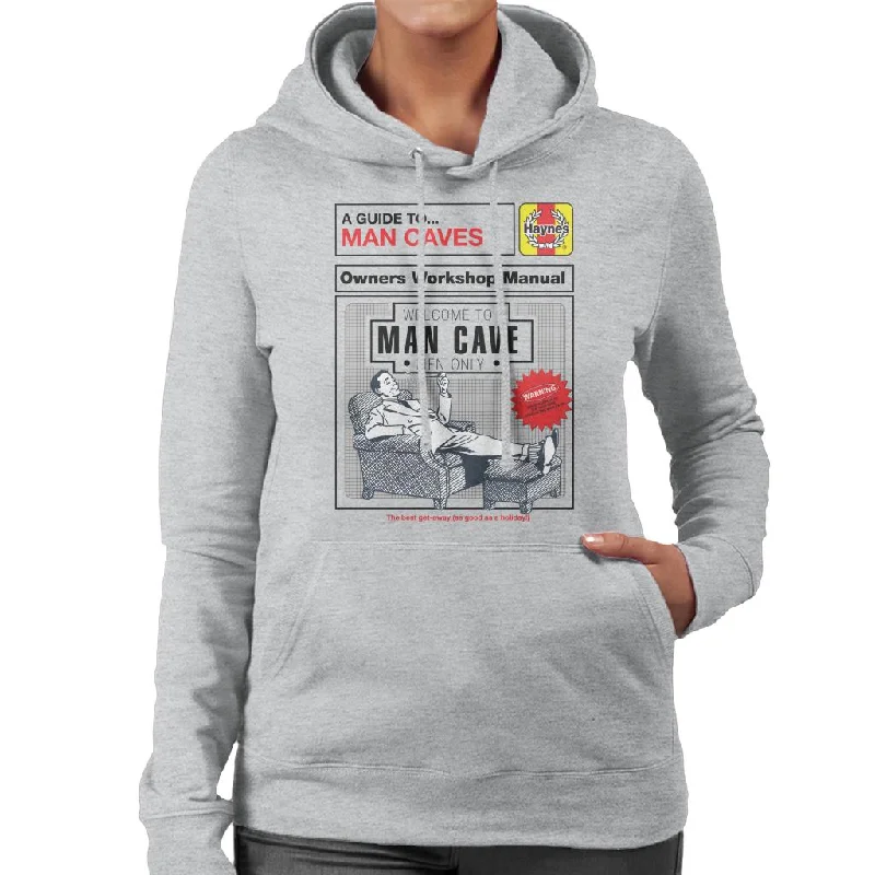Haynes Man Caves Owners Workshop Manual Women's Hooded Sweatshirt Hoodie with Hood Adjustable Protection Haynes Man Caves Owners Workshop Manual Women's Hooded Sweatshirt Hoodie with Hood Adjustable Protection