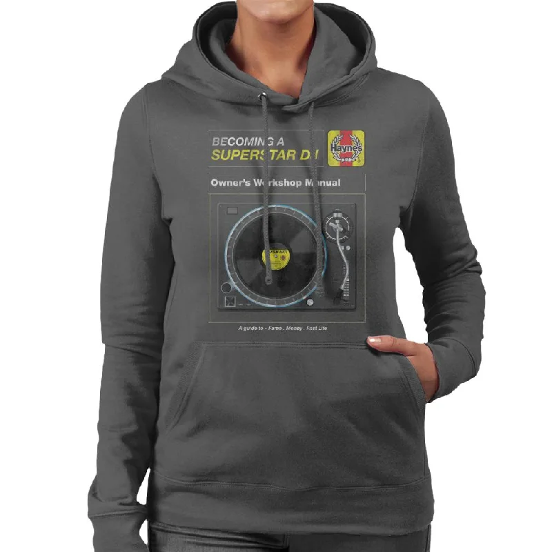 Haynes Superstar DJ Owners Workshop Manual Women's Hooded Sweatshirt Hoodie Sweatshirt Pullover Haynes Superstar DJ Owners Workshop Manual Women's Hooded Sweatshirt Hoodie Sweatshirt Pullover