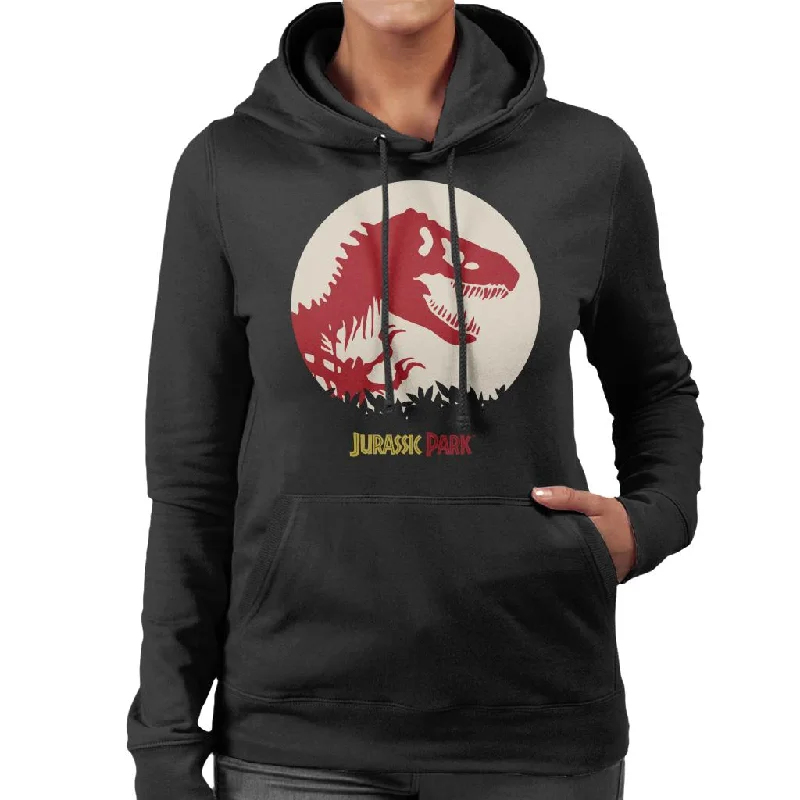 Jurassic Park T Rex Red Skeleton Icon Women's Hooded Sweatshirt Hooded Sweatshirt Casual Wear Street Style Jurassic Park T Rex Red Skeleton Icon Women's Hooded Sweatshirt Hooded Sweatshirt Casual Wear Street Style