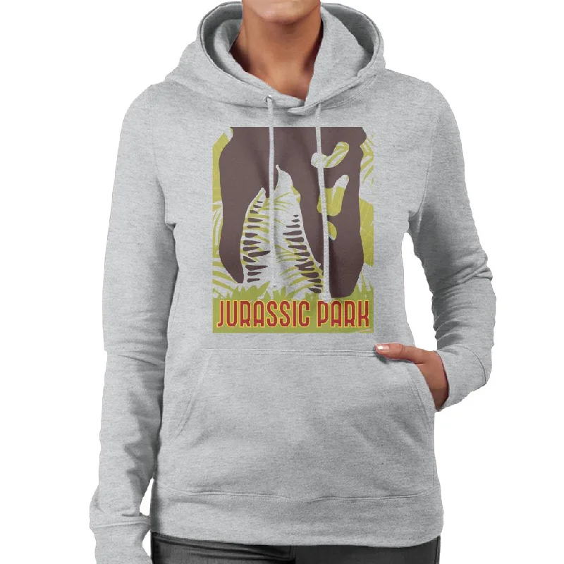 Jurassic Park T Rex Skeleton Silhouette Eating Women's Hooded Sweatshirt Hoodie with Slit Hem Functional Movement Jurassic Park T Rex Skeleton Silhouette Eating Women's Hooded Sweatshirt Hoodie with Slit Hem Functional Movement