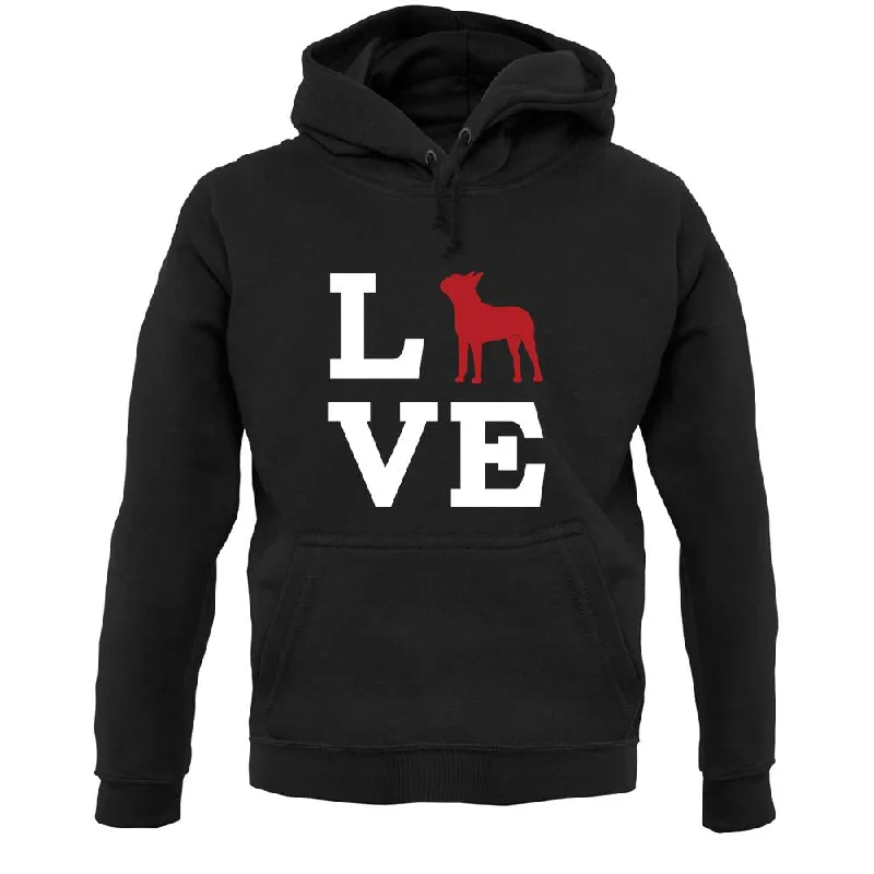 Love Boston Terrier Dog Silhouette Unisex Hoodie