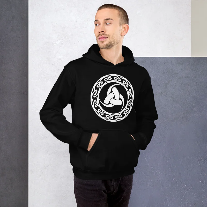Odin's Knot The Valknut Celtic Norse Symbol Unisex Hoodie Sweatshirt Hoodie with Turtle Neck Cozy Winter Odin's Knot The Valknut Celtic Norse Symbol Unisex Hoodie Sweatshirt Hoodie with Turtle Neck Cozy Winter