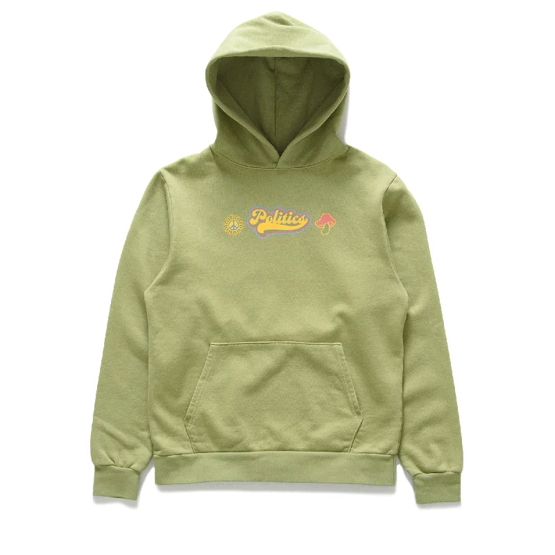 Politics Groovy Hoodie - Olive