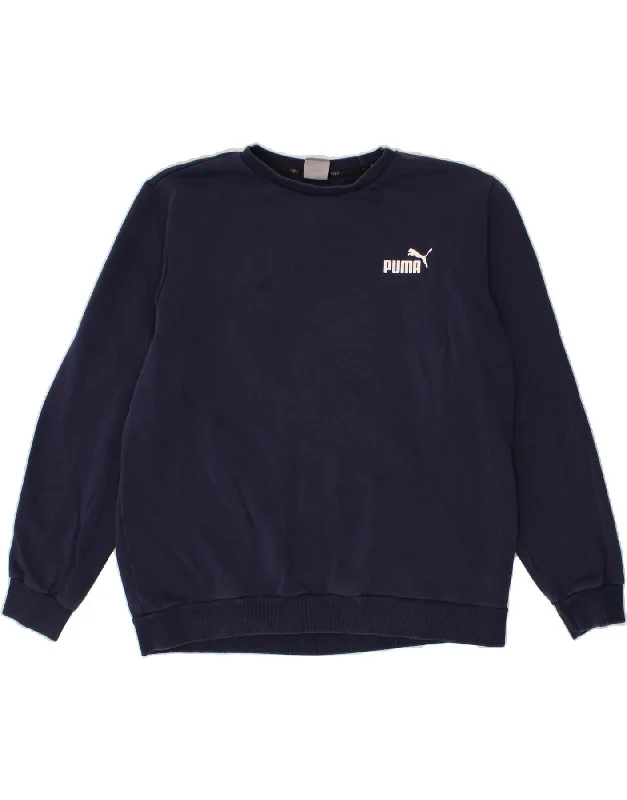 PUMA Mens Sweatshirt Jumper XL Navy Blue Cotton Hoodie with Slim Fit Tailored Modern PUMA Mens Sweatshirt Jumper XL Navy Blue Cotton Hoodie with Slim Fit Tailored Modern