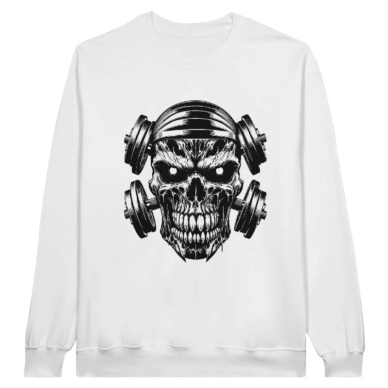 Skull Evil Barbells Unisex Crewneck Sweatshirt Zip Hoodie Drawstring Kangaroo Pocket Skull Evil Barbells Unisex Crewneck Sweatshirt Zip Hoodie Drawstring Kangaroo Pocket