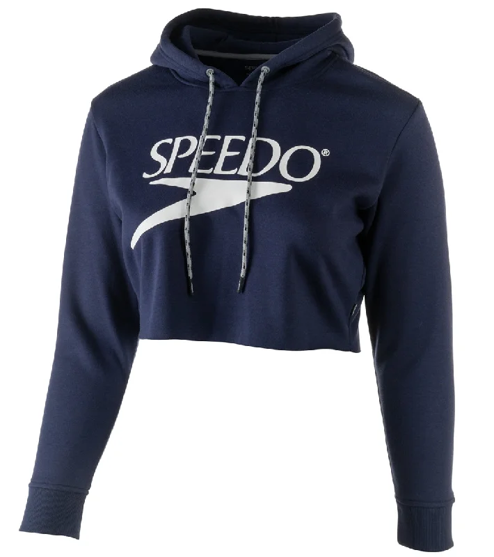 Speedo Women's Vintage Cropped Hoodie Speedo Navy