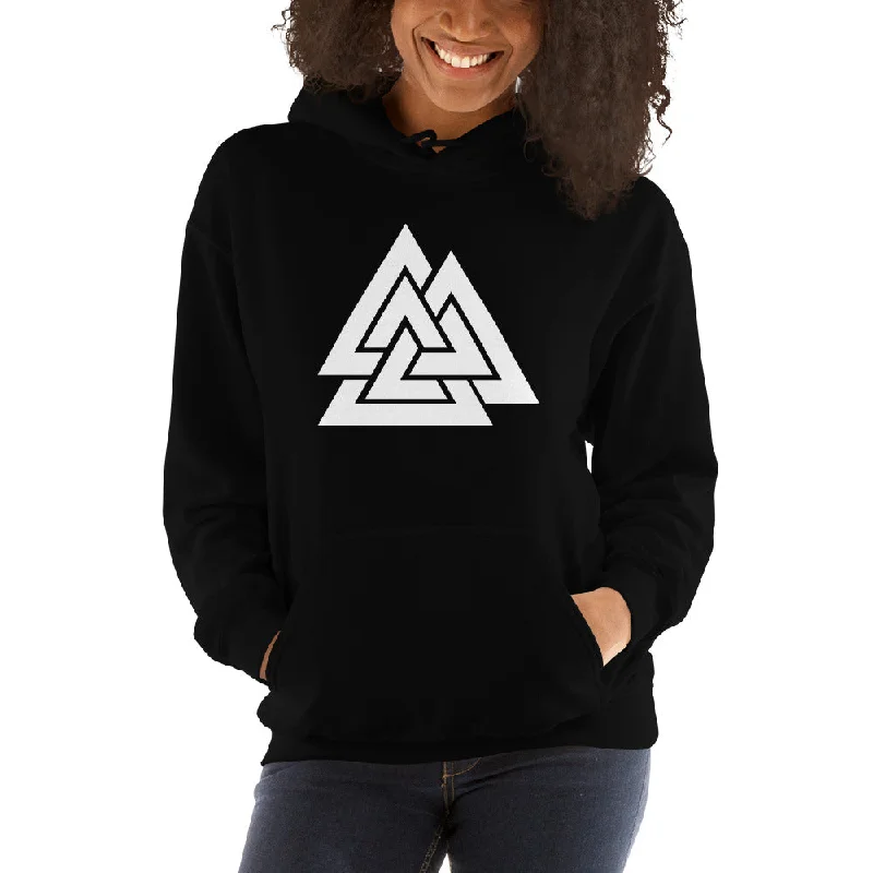 Viking Symbol Valknut Triangles of Power and Glory Unisex Hoodie Sweatshirt Hoodie with Strings Custom Fit Adjustable Viking Symbol Valknut Triangles of Power and Glory Unisex Hoodie Sweatshirt Hoodie with Strings Custom Fit Adjustable