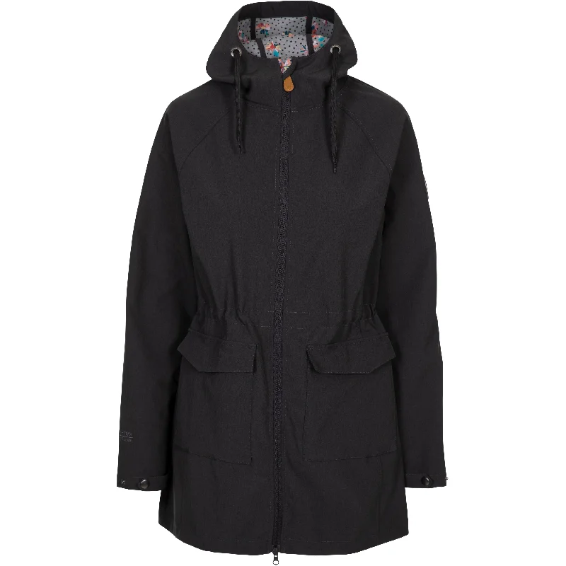 Adelaide Women's longer length Softshell Jacket in Dark Grey Marl