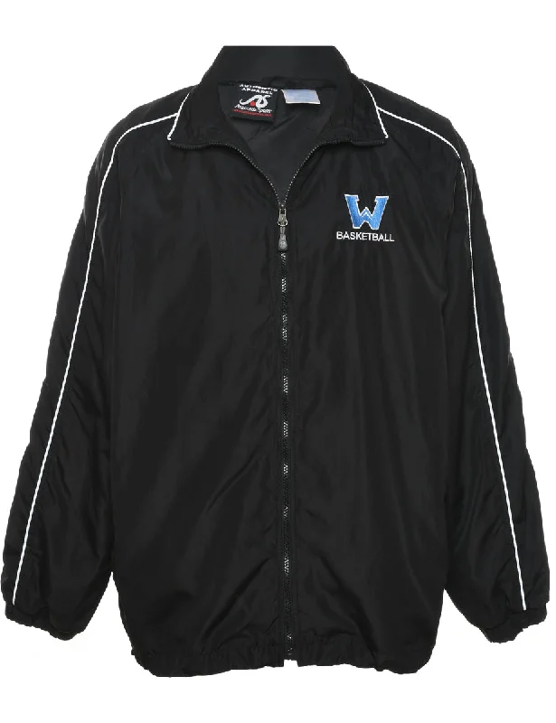 Black Basketball Design Jacket - L