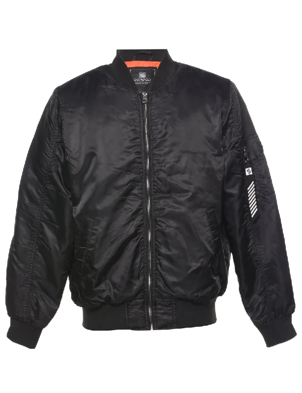 Black Bomber Jacket - M