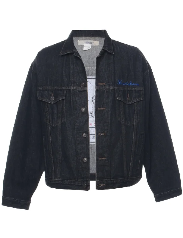 Black Denim Jacket - L