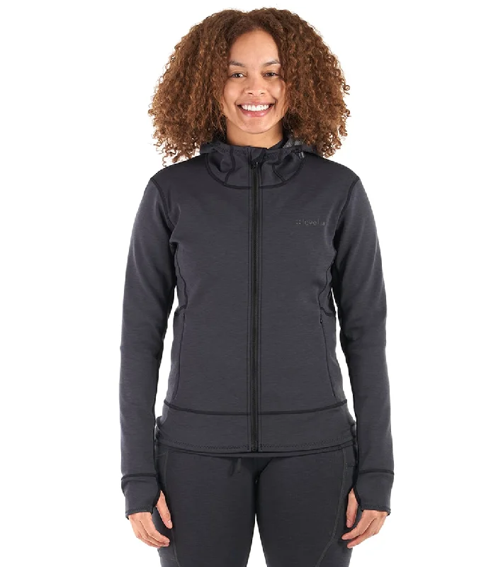 Level Six Women's Sombrio Women's Neoprene Hooded Jacket Black Heather