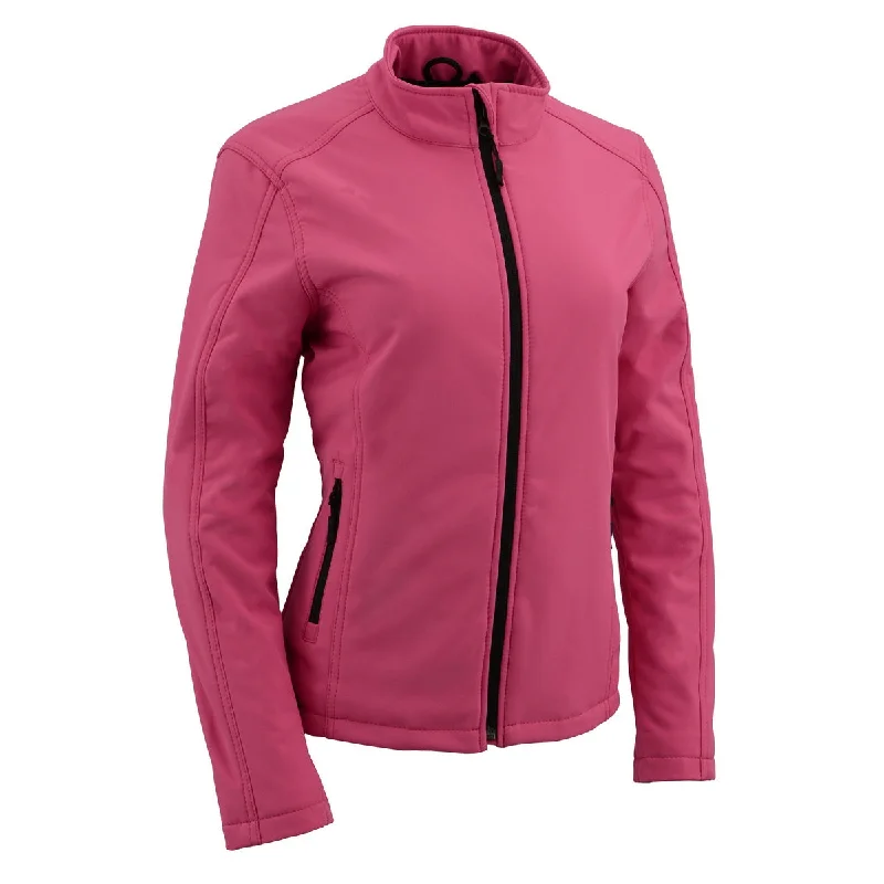 Milwaukee Leather MPL2763 Women's Fuchsia Waterproof Lightweight Soft Shell Jacket