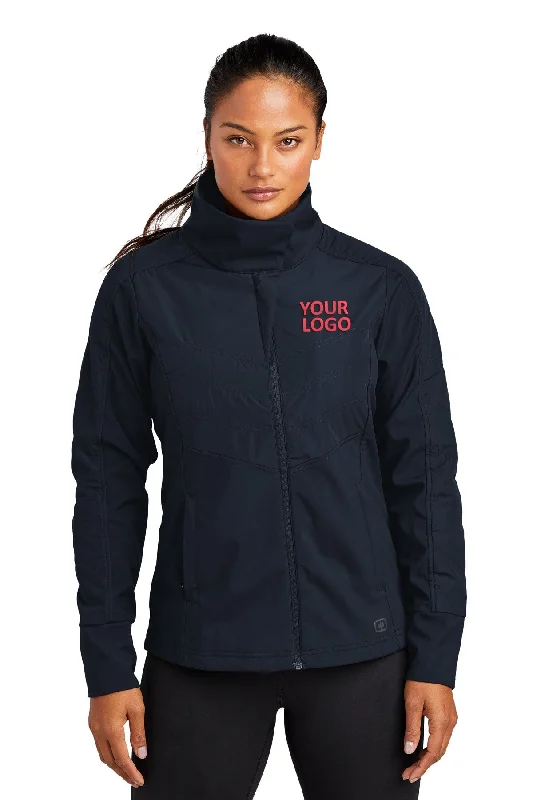 OGIO ENDURANCE Ladies Brink Custom Soft Shell Jackets, Propel Navy