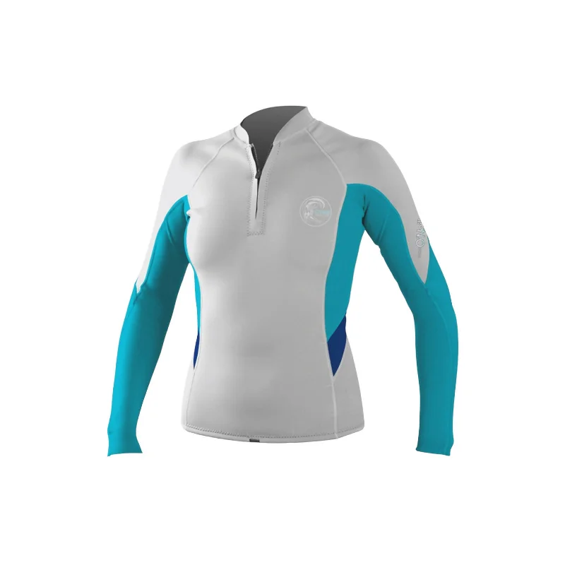 O'Neill Women's 1mm to 2mm Bahia Wetsuit Jacket - Zipless, 1/4 zip, full zip