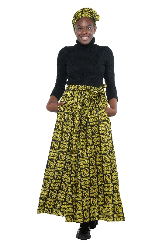 African Long Maxi Skirt tiered skirt playful