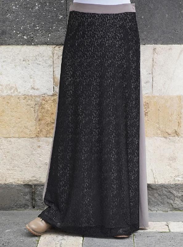 Black Lace Front Skirt seamless skirt comfort