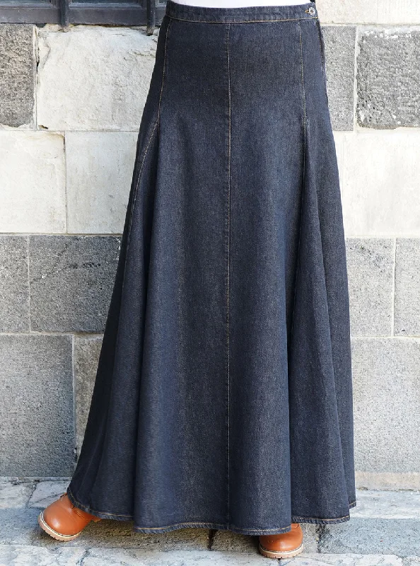 Denim Professional Flared Skirt lace skirt intricate