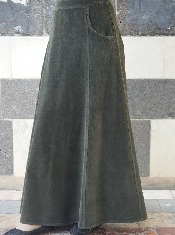 Marina Corduroy Skirt wrap skirt elegant