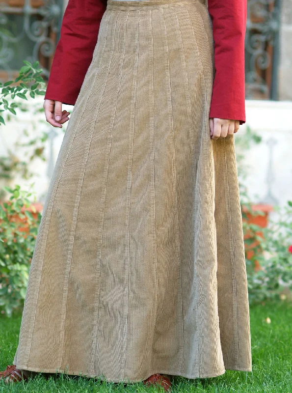 Multi Panel Flared Maxi Skirt asymmetrical skirt cut