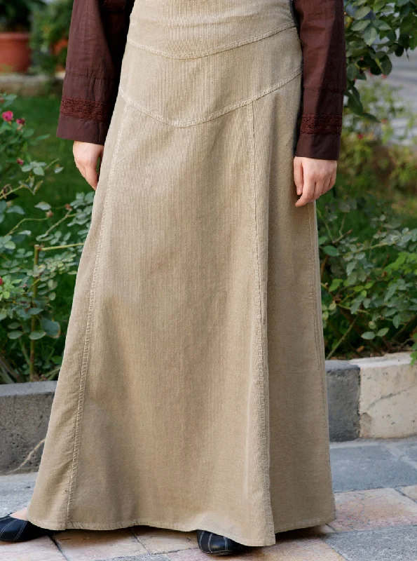 Solange Corduroy Maxi Skirt velvet skirt luxury