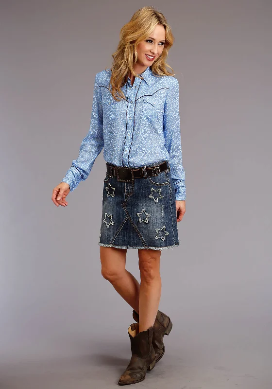 Women's Stetson Embroidered Denim Skirt