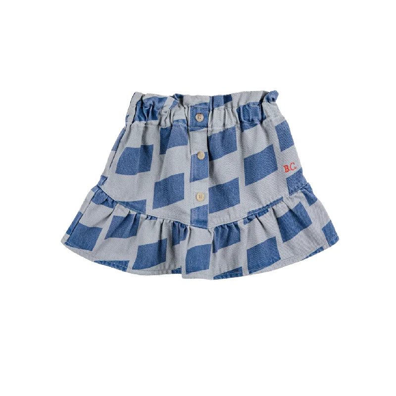 Checker All Over Woven Skirt