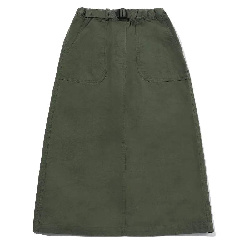 Kappy Womens Cotton Fatigue Skirt Khaki