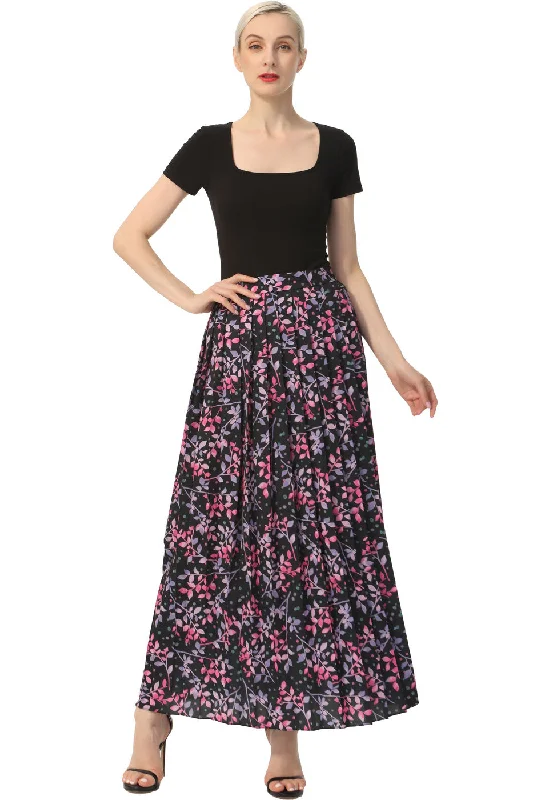 Kimi + Kai Women Print Box Pleat Maxi Skirt