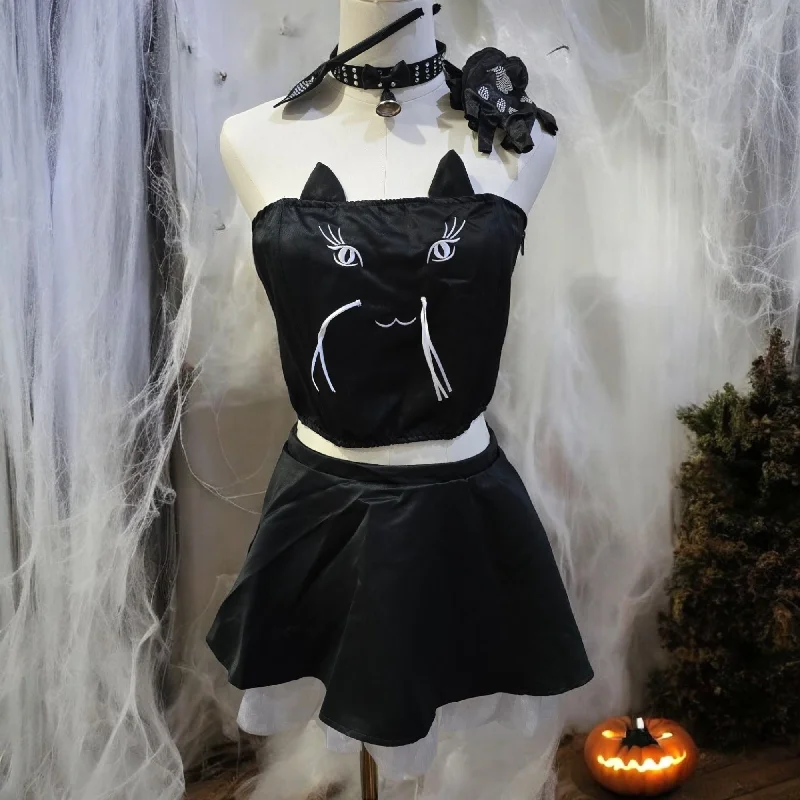 Scratch Ur Back Cat Costume Skirt Set Black