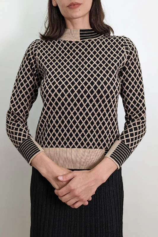 SK23035 SWEATER (BLUE, BEIGE) Satin Fabric Silk Fabric Chiffon Fabric